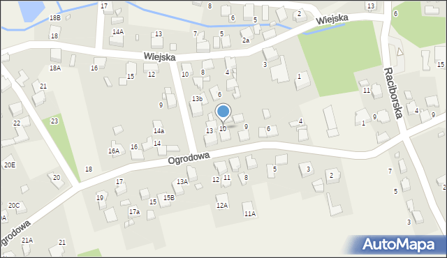 Gorzyce, Ogrodowa, 10, mapa Gorzyce