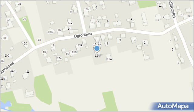 Gorzyce, Ogrodowa, 12A, mapa Gorzyce