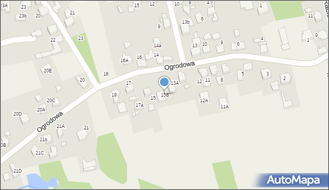 Gorzyce, Ogrodowa, 15B, mapa Gorzyce