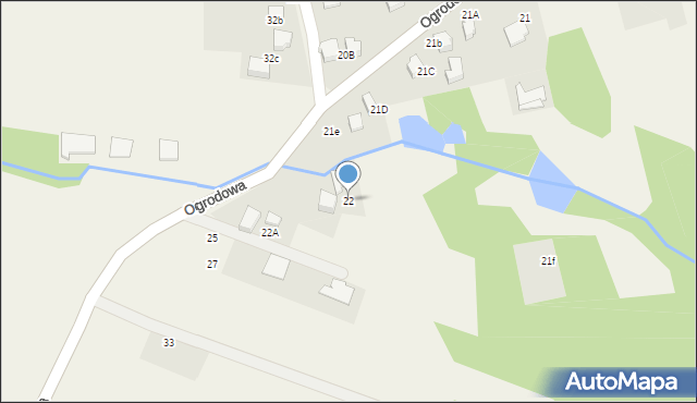 Gorzyce, Ogrodowa, 22, mapa Gorzyce