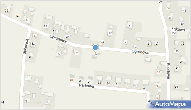 Goszcza, Ogrodowa, 17, mapa Goszcza