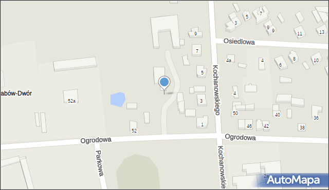 Grabów, Ogrodowa, 52a, mapa Grabów