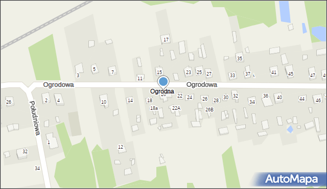 Grodzisk, Ogrodowa, 20, mapa Grodzisk