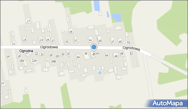 Grodzisk, Ogrodowa, 40, mapa Grodzisk