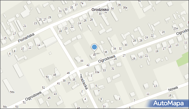 Grodzisko, Ogrodowa, 40, mapa Grodzisko