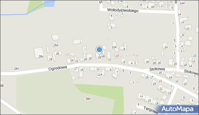 Grójec, Ogrodowa, 14, mapa Grójec