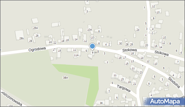 Grójec, Ogrodowa, 7, mapa Grójec