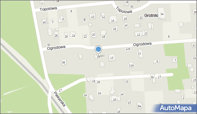 Grotniki, Ogrodowa, 15, mapa Grotniki