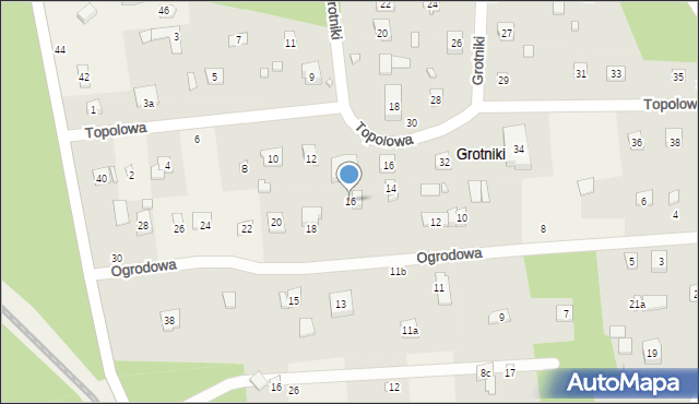 Grotniki, Ogrodowa, 16, mapa Grotniki