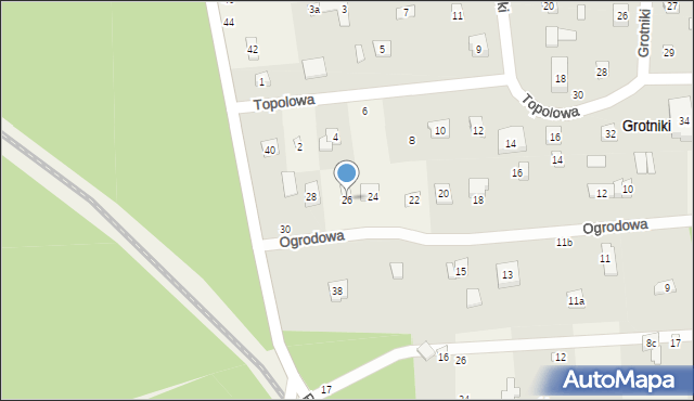 Grotniki, Ogrodowa, 26, mapa Grotniki