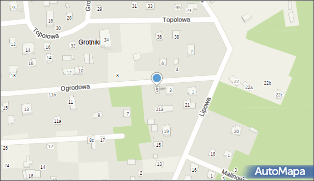 Grotniki, Ogrodowa, 5, mapa Grotniki