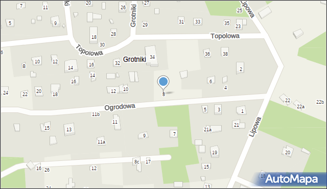 Grotniki, Ogrodowa, 8, mapa Grotniki