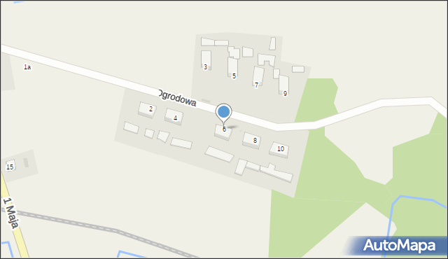 Grzmiąca, Ogrodowa, 6, mapa Grzmiąca