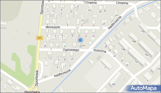 Hajnówka, Ogińskiego Michała Kleofasa, 11, mapa Hajnówka