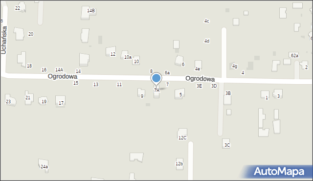 Hrubieszów, Ogrodowa, 7A, mapa Hrubieszów