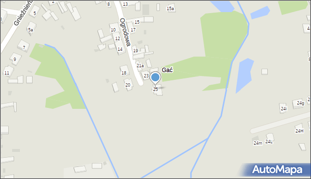 Janowiec Wielkopolski, Ogrodowa, 25, mapa Janowiec Wielkopolski