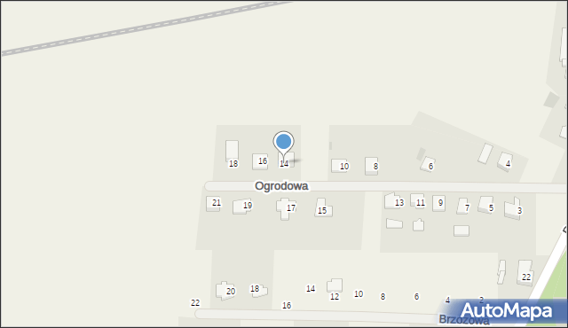 Jeżewo, Ogrodowa, 14, mapa Jeżewo