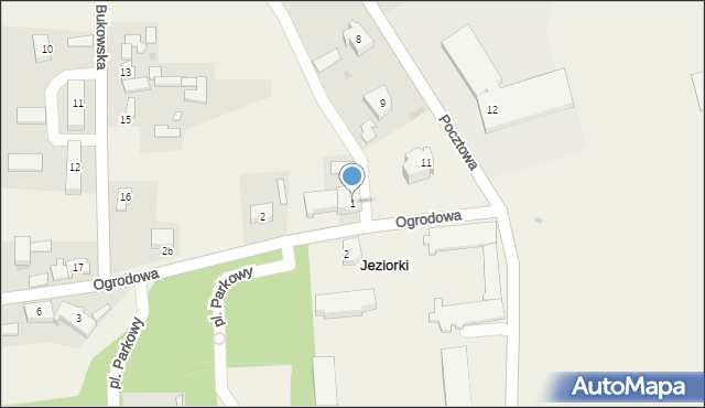 Jeziorki, Ogrodowa, 1, mapa Jeziorki