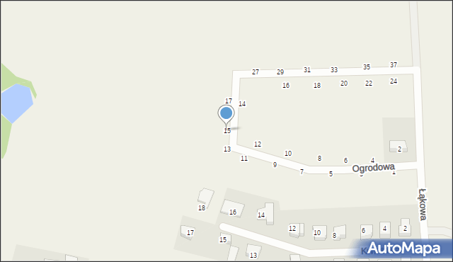 Karczemki, Ogrodowa, 15, mapa Karczemki