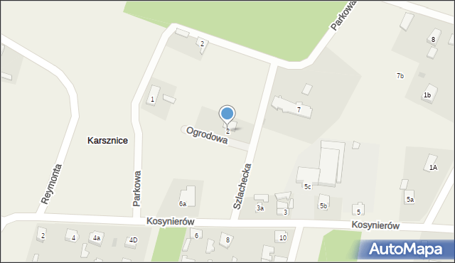 Karsznice, Ogrodowa, 2, mapa Karsznice