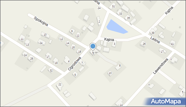 Kątna, Ogrodowa, 5, mapa Kątna