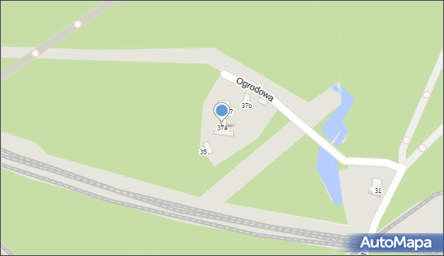 Katowice, Ogrodowa, 37a, mapa Katowic