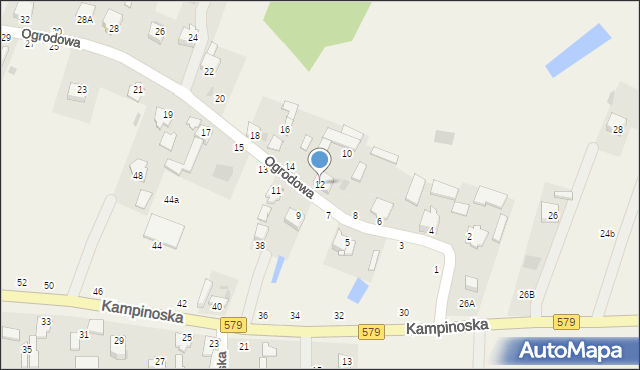 Kazuń-Bielany, Ogrodowa, 12, mapa Kazuń-Bielany