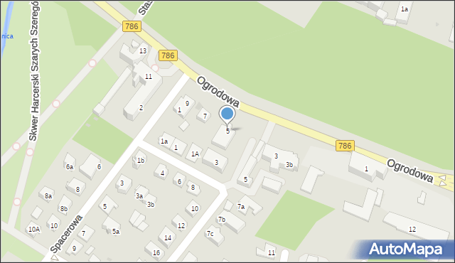 Kielce, Ogrodowa, 5, mapa Kielc