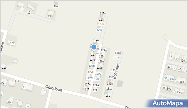 Kiełczów, Ogrodowa, 127f, mapa Kiełczów