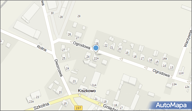 Kiszkowo, Ogrodowa, 23, mapa Kiszkowo