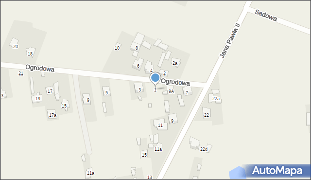 Klembów, Ogrodowa, 1, mapa Klembów