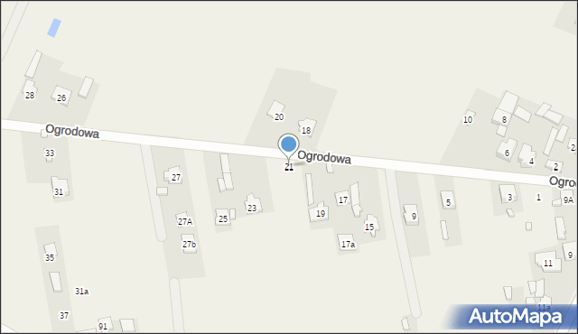 Klembów, Ogrodowa, 21, mapa Klembów