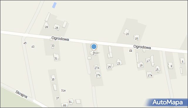 Klembów, Ogrodowa, 27, mapa Klembów