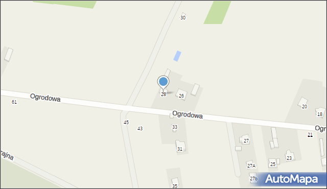 Klembów, Ogrodowa, 28, mapa Klembów