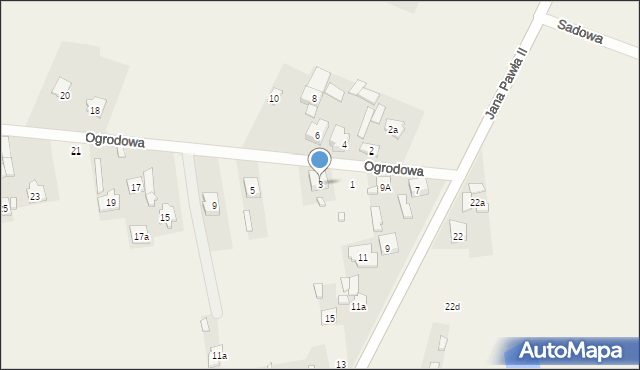 Klembów, Ogrodowa, 3, mapa Klembów