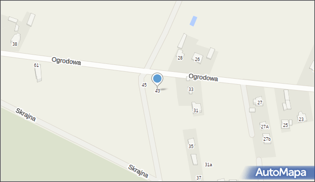 Klembów, Ogrodowa, 43, mapa Klembów