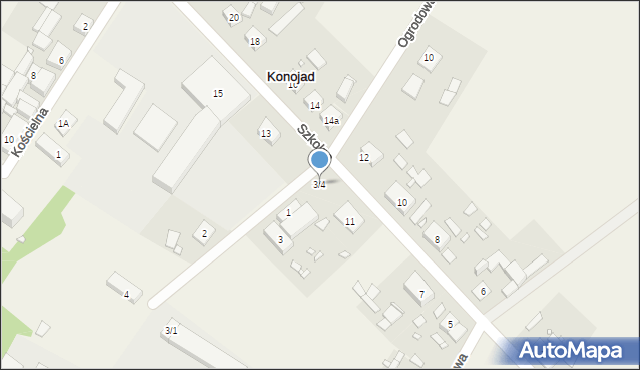 Konojad, Ogrodowa, 3/4, mapa Konojad