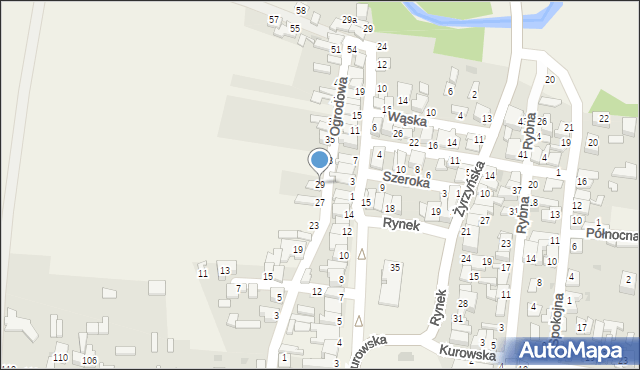 Końskowola, Ogrodowa, 29, mapa Końskowola