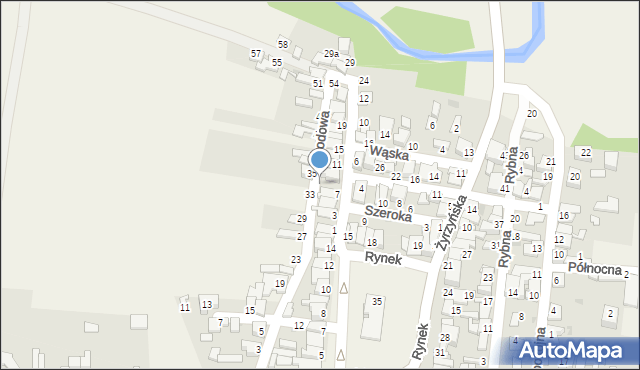 Końskowola, Ogrodowa, 36, mapa Końskowola