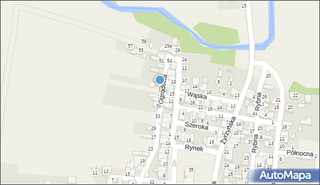 Końskowola, Ogrodowa, 41, mapa Końskowola