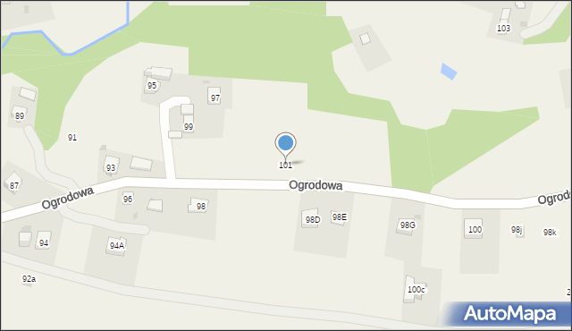 Korczyna, Ogrodowa, 101, mapa Korczyna