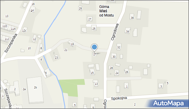 Korczyna, Ogrodowa, 17, mapa Korczyna