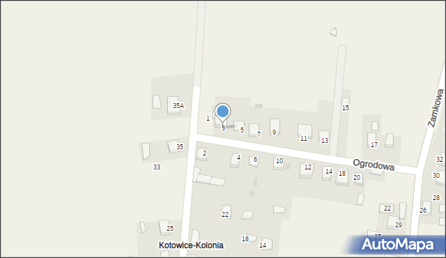 Kotowice, Ogrodowa, 3, mapa Kotowice