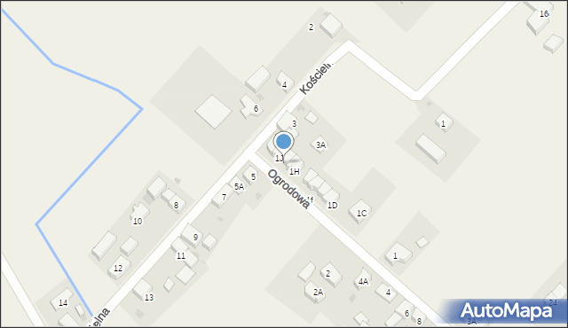 Kotowice, Ogrodowa, 1I, mapa Kotowice