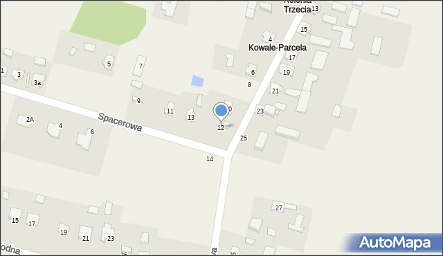 Kowale, Ogrodowa, 12, mapa Kowale