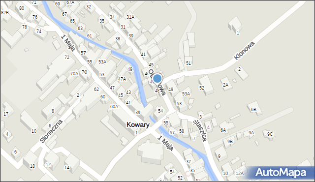 Kowary, Ogrodowa, 48, mapa Kowary