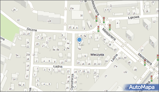 Kraków, Ogrodnicza, 5, mapa Krakowa