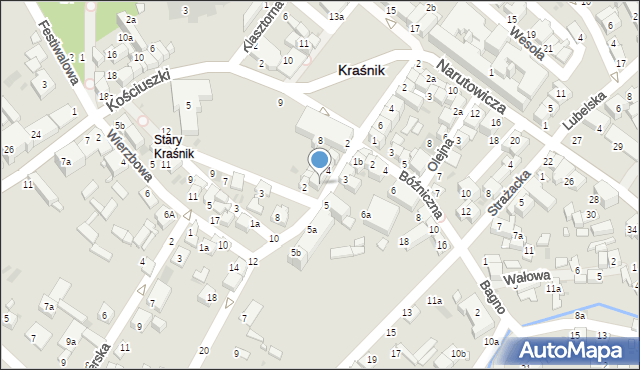 Kraśnik, Ogrodowa, 6, mapa Kraśnik