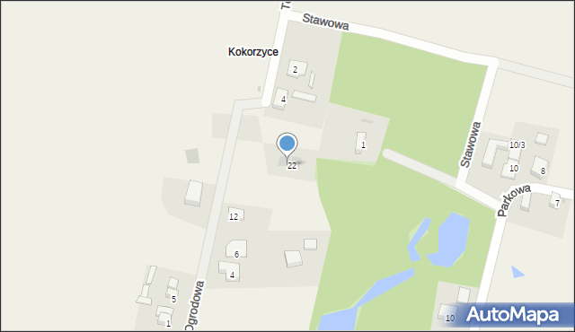 Krępice, Ogrodowa, 24, mapa Krępice