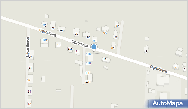 Krobia, Ogrodowa, 11C, mapa Krobia
